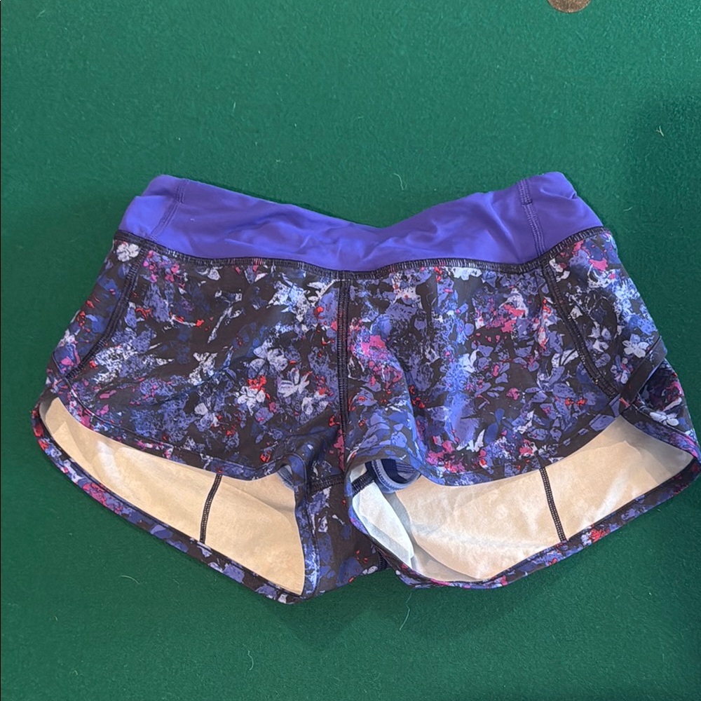 Floral Kid’s Shorts - Purple and Black